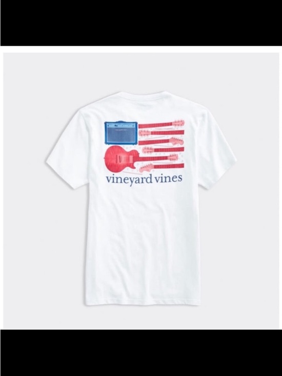 Vineyard Vines Other - Vineyard Vines Patriotic Guitar Tee Shirt Red White Blue Men’s Medium